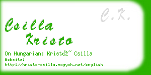 csilla kristo business card